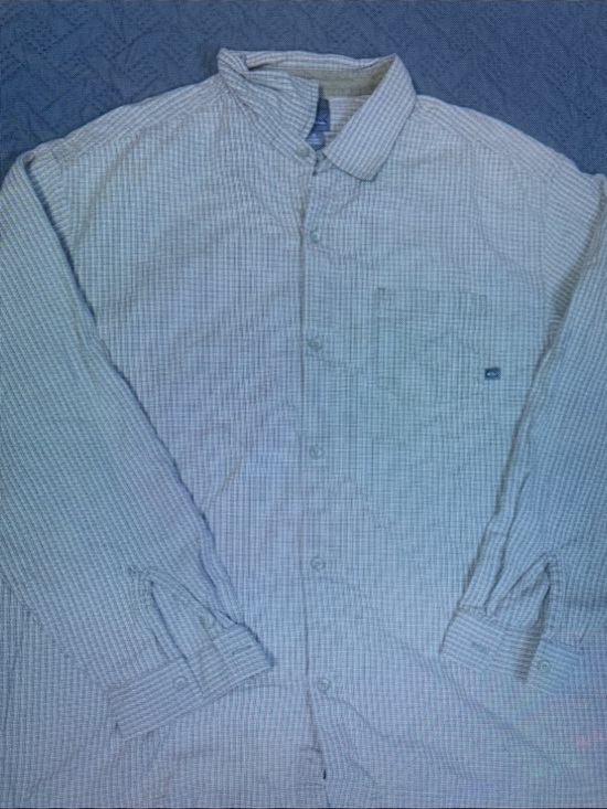 Other - Light Blue Plaid Men's Button-Up Shirt
